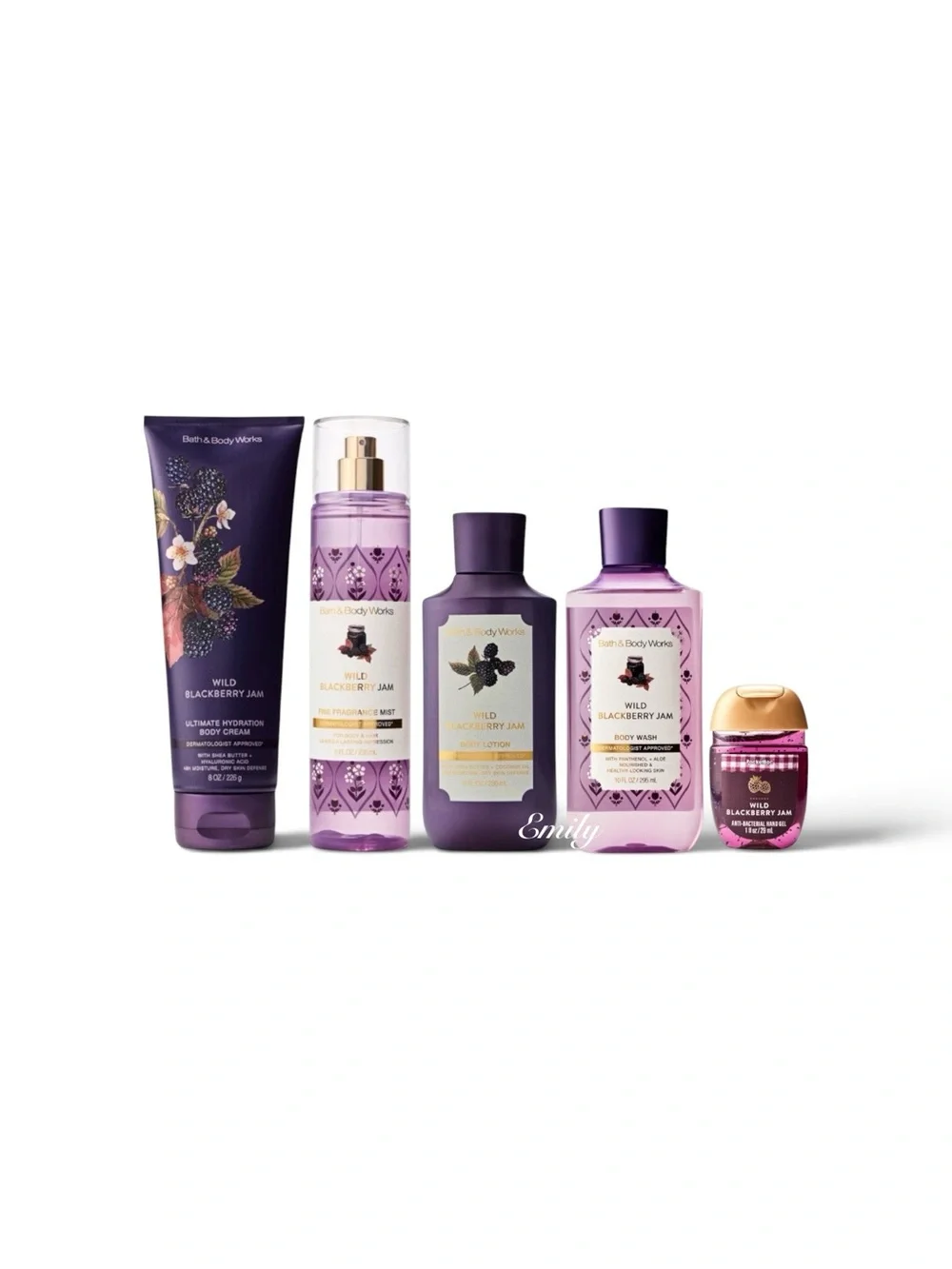 NEW! 5-Pc Bath & Body Works WILD BLACKBERRY JAM Body Care Set